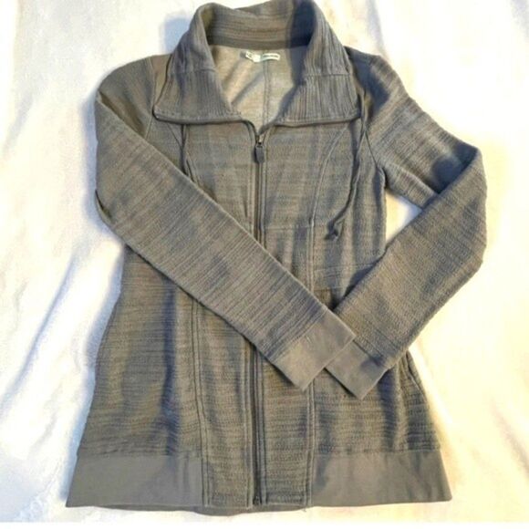 Zip Up Sweatshirt maurices grey athletic basic casual top long sleeve - Picture 1 of 11